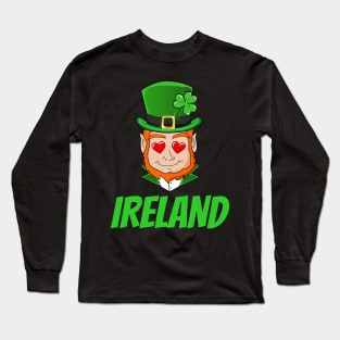 Funny Saint Patricks Day love Ireland Leprechaun Long Sleeve T-Shirt